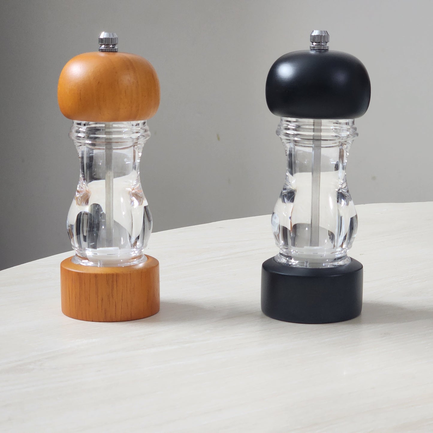 Classic Wood & Acrylic Salt & Pepper Grinder