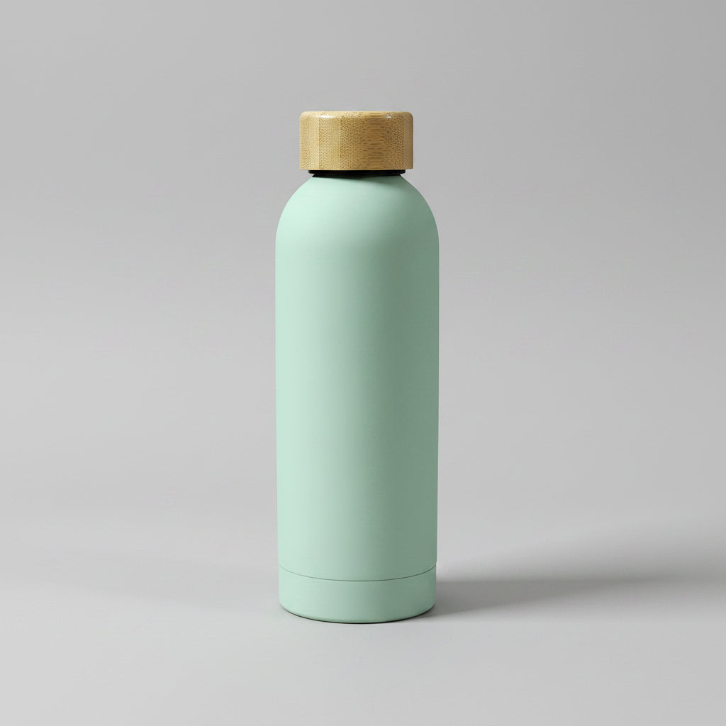 Bamboo Cap Insulated Water Bottle - 500ml