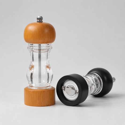 Classic Wood & Acrylic Salt & Pepper Grinder