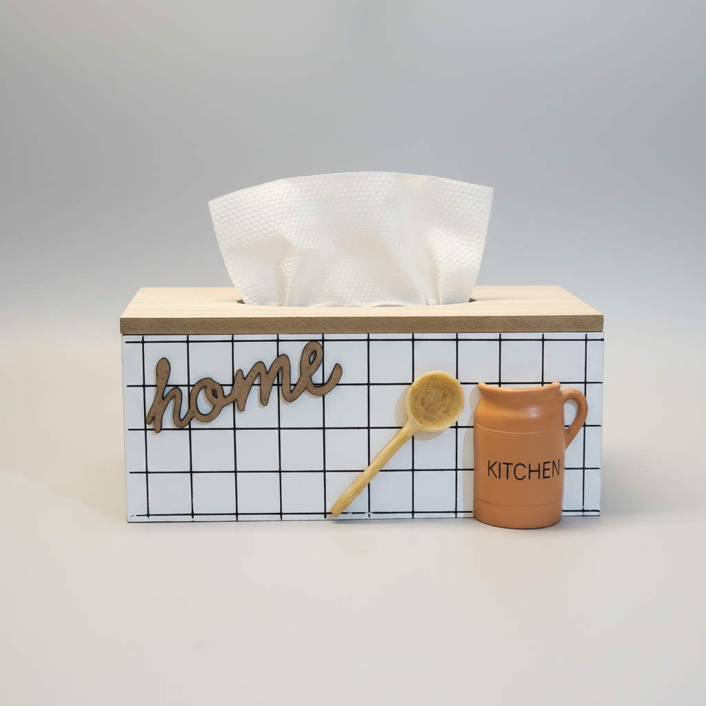 Farmhouse Wooden Tissue Box Packshot