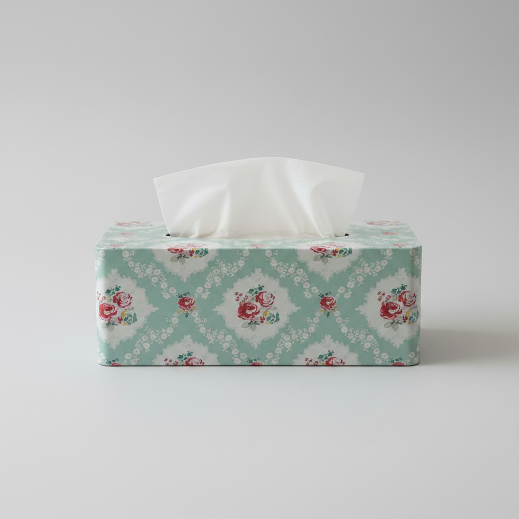 Vintage Floral Tissue Box Cover - packshot