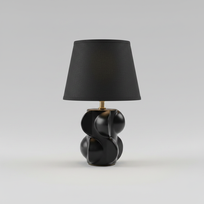 Noir Sculptural Table Lamp – studio packshot