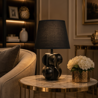 Noir Sculptural Table Lamp – lifestyle