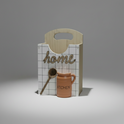 Farmhouse Wooden Caddy Organizer — Home & Kitchen