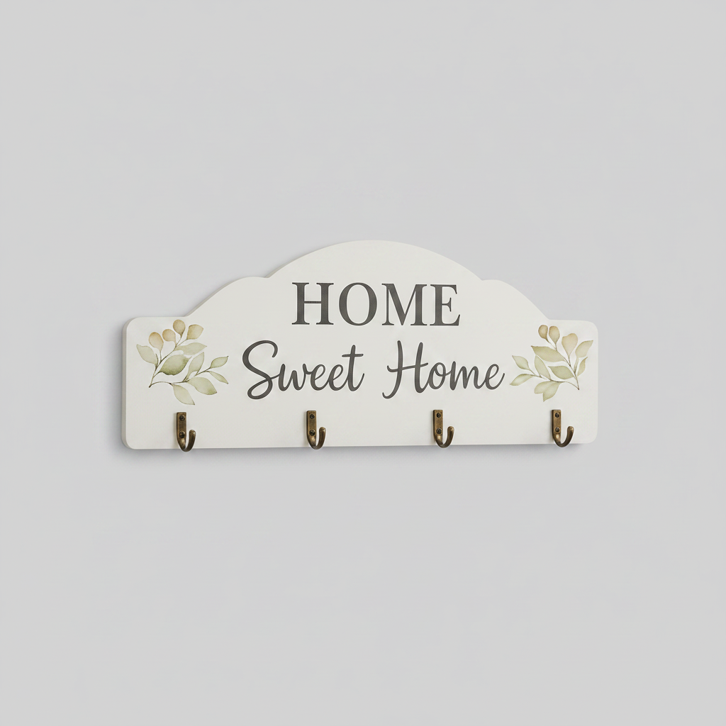 HOME Sweet Home key holder packshot on light gray background