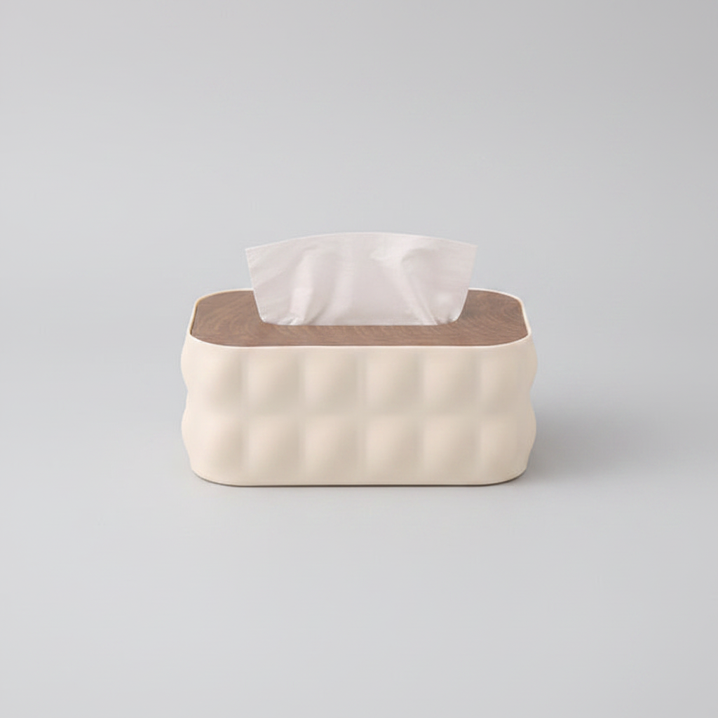 Tissue Box Packshot - Cream White